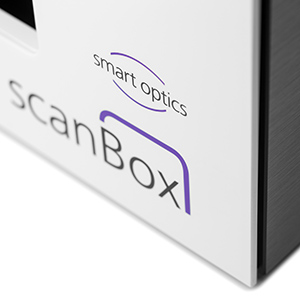 Hier ist der Scanner scanBox von smart optics in einer Detailansicht zu sehen